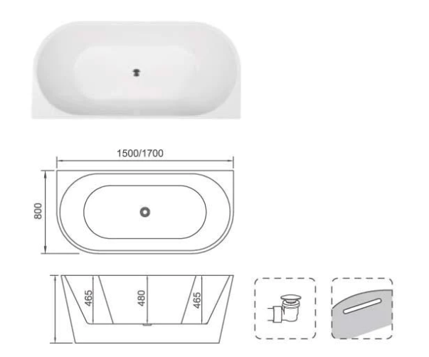 BATHTUB/PROVENCE- 60"/67"