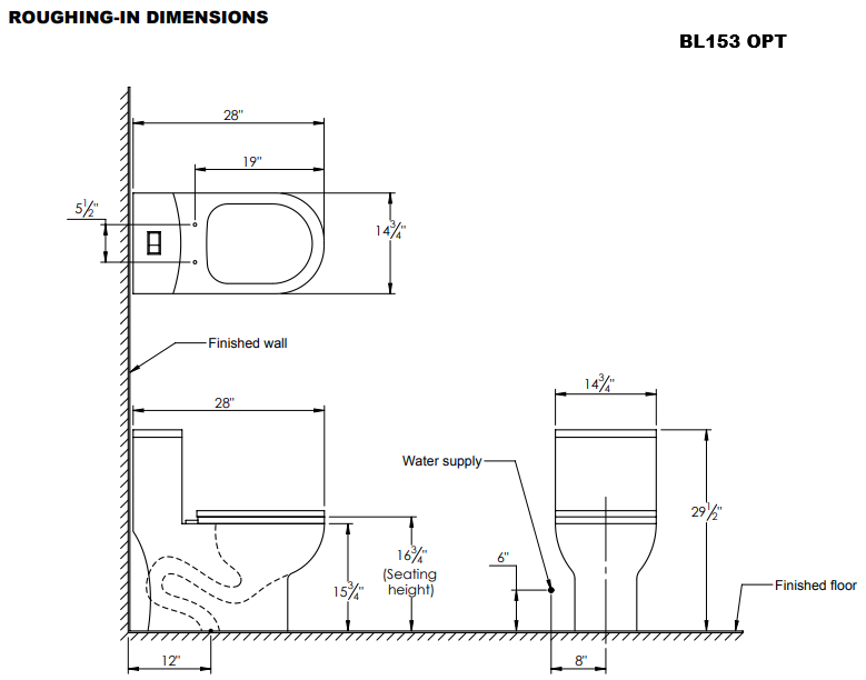 Dual Flush One-piece Toilet SK153 Series