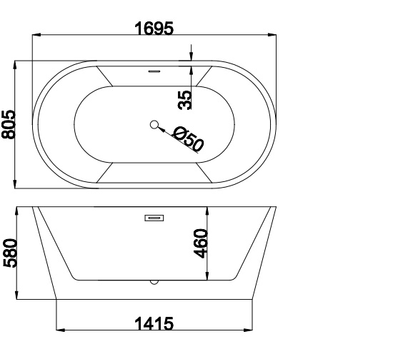 BATHTUB/1801-60"/67"