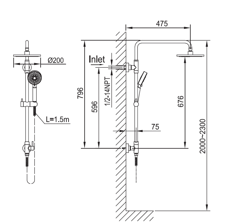 372067C No Shower Valve