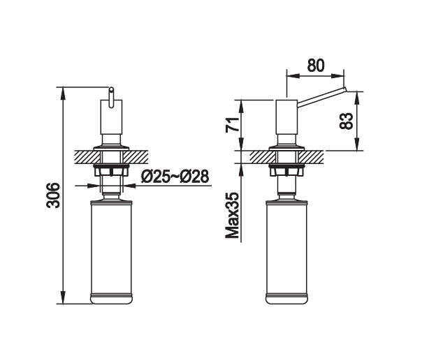 LIQUID SOAP DISPENSER 600300034 SERIES