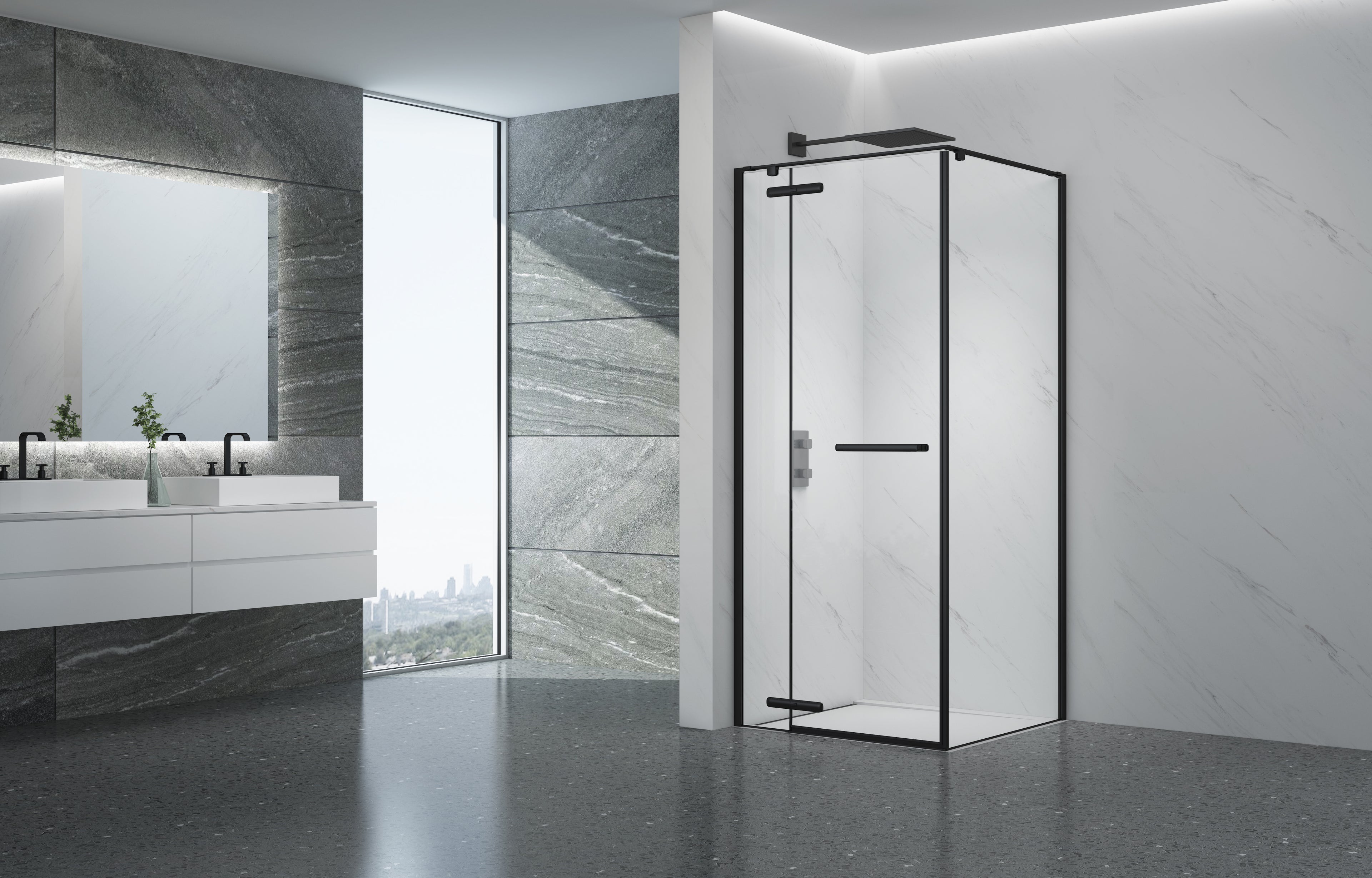 CORNER SQAURE SHOWER DOOR