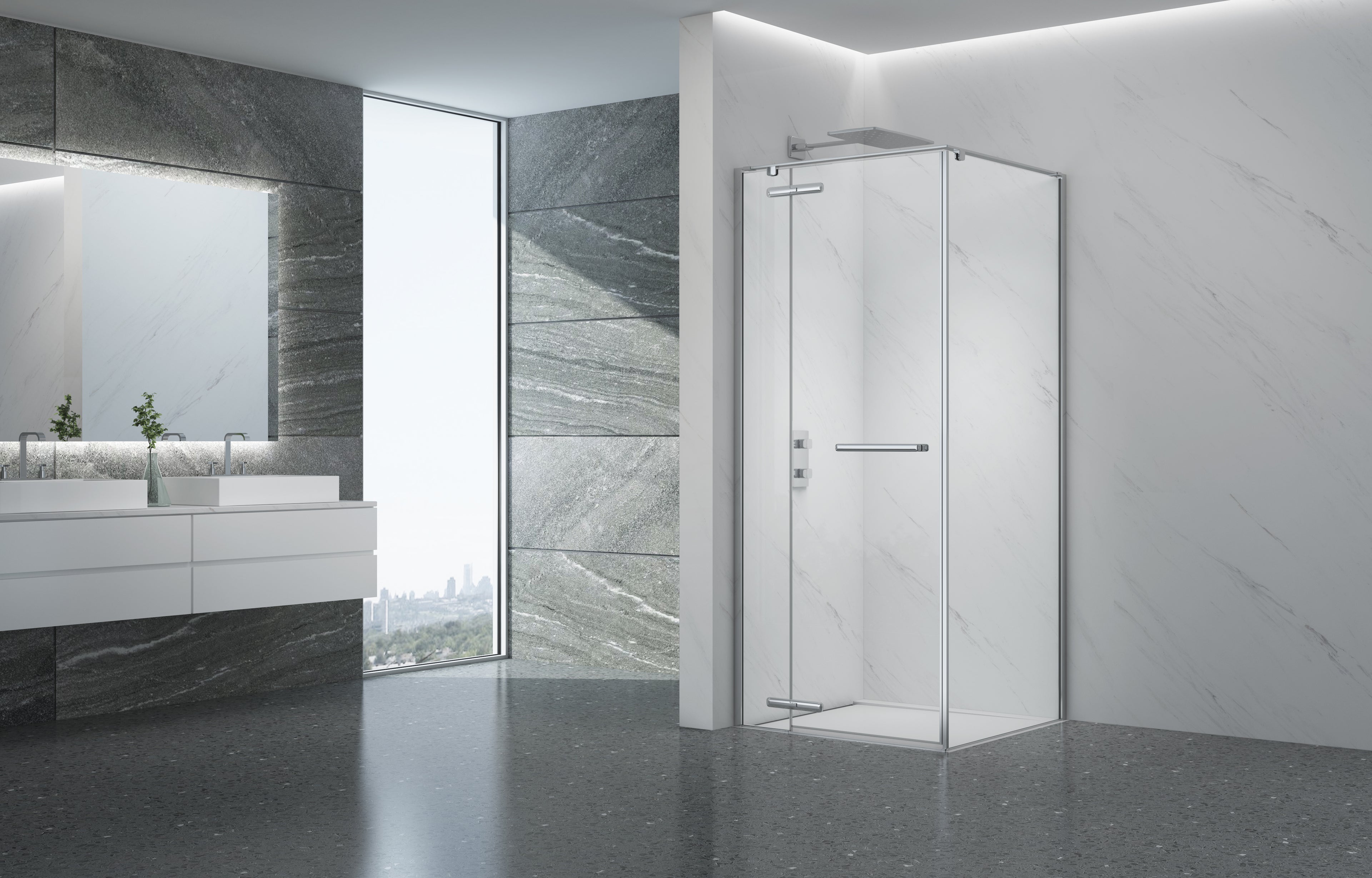 CORNER SQAURE SHOWER DOOR