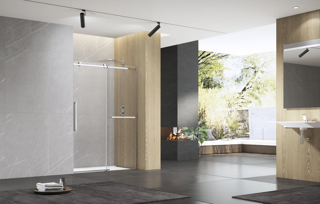 SOFTCLOSING WITH TOWEL BAR SHOWER DOOR W