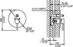 10020036001 Pressure balanced tub and shower valve