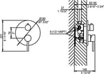 10020181301 CONCEALED 3 WAY SHOWER MIXER