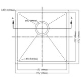 161609 Squared Single Bowl Undermount Bar Sink