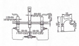 171428C  3-HOLE WASHBASIN FAUCET