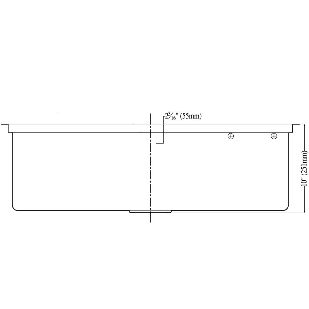 311710 Large Corner Radius Single Bowl Sink