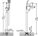 612758C FREE-STANDING SHOWER/BATH MIXER